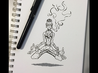 Inktober Day 06 dhalsim doodle drawing illustration ink inktober inktober2015 sketch street fighter