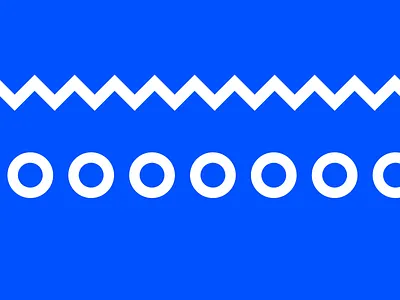Pattern for a new brand style blue circel pattern white zigzag
