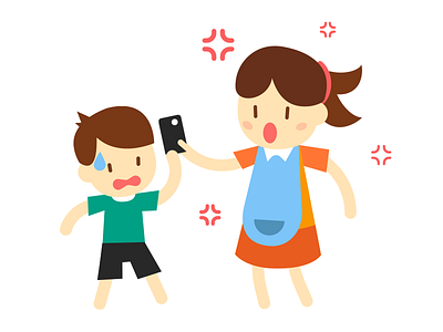Someone's in trouble chiran design flat illustration illustrator infographic visual design