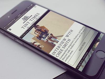 Mobile Tiny Times Blog blog ecommerce fashion mobile responsive ui design uiux web design