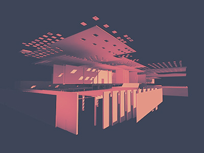 Exploded Building building illustrator model program school of architecture sketch technical thesis