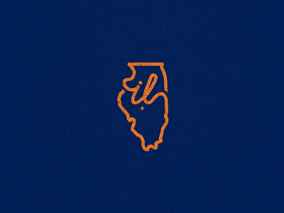 Illinois "State Mark" apparel brand branding design identity illustrator logo logo design simple symbol texture vector