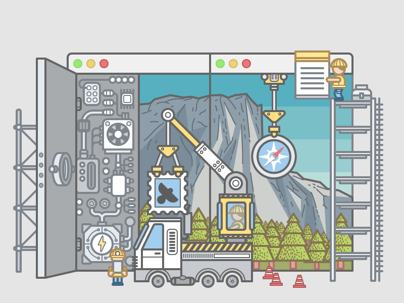 History of OS X Update apple computer construction git illustration nature os x tech tower