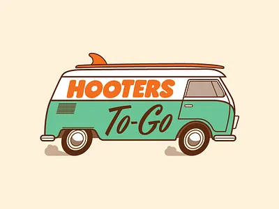Wing Van hooters illustration van vector