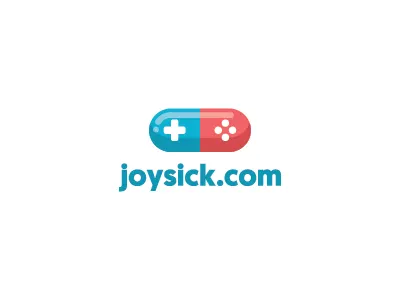 Joysick.com controller game icon joystick logo mark pill symbol
