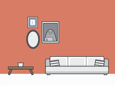 Office Lobby coffee table couch entrance envoy frame illustration lobby mirror office regirstration vector visitor