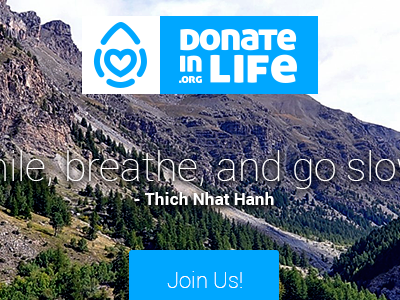 Donate In Life logo ui ux