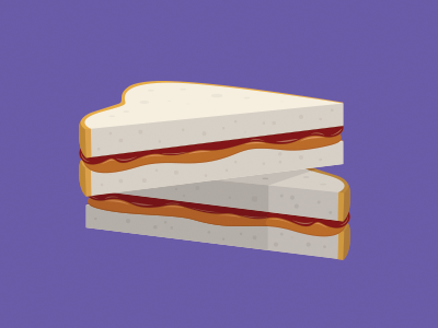 PBJ bread icon illustration jelly pbj peanut butter sandwich vector