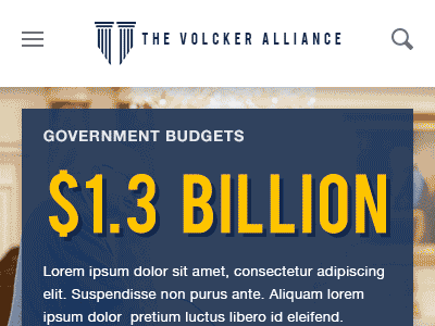 The Volcker Alliance - Mobile alliance homepage mobile volcker web website