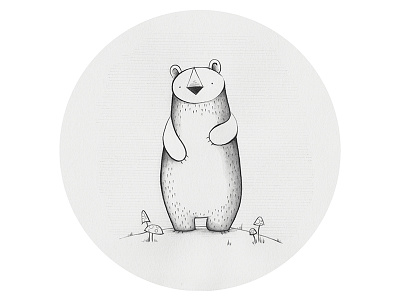 Little Bear animal bear character childrens illustration forest hand drawing illustration watercolour