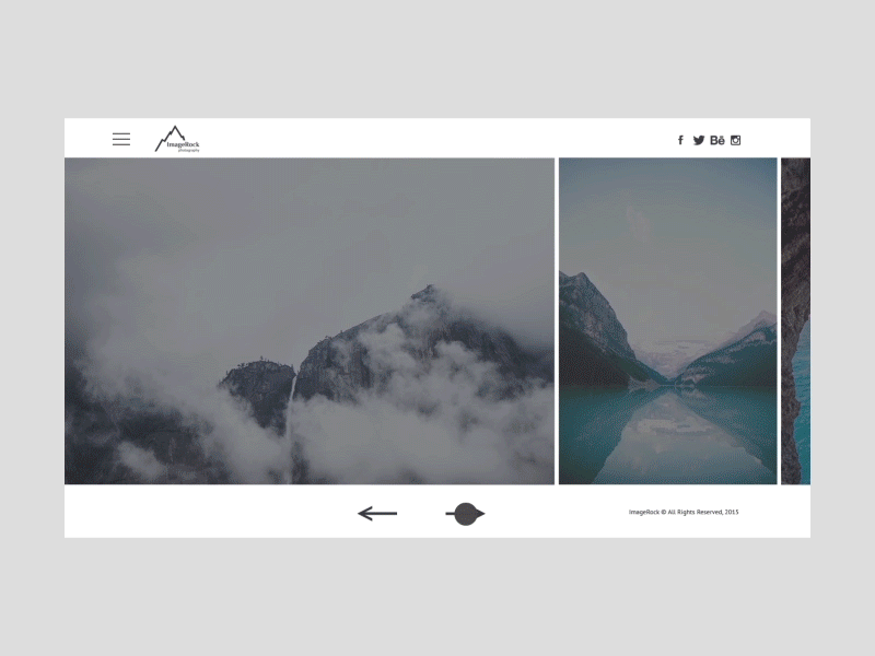 imageRock Homepage Animation animation flat gallery gif homepage image minimalism ui web