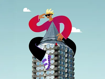 Rotterdamers architecture buildings city cityscape design digital art digital illustration illustration illustrator photography illustration rotterdam vector vector illustration