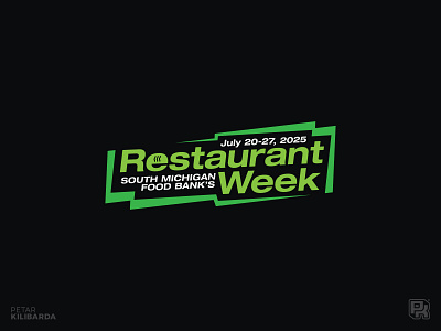 Restaurant Week (Client's work) charity food fundraiser logo michigan restaurant week