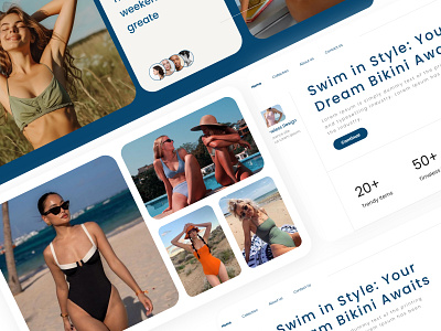 Bikini E-commerce Website Design bikini ecommerce landing page minimalist online shop shopping simple swimwear ui uiuxdesign ux web design