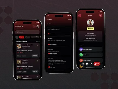 Job Finder Mobile App app design app ui application finder job job finder app job platform job portal job search mobile mobile app mobile app design ui ux uxdesign