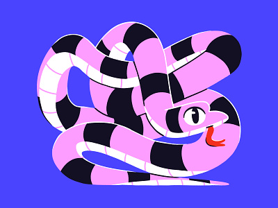 The Striped Snake 2d art character character design illustration serpent snake