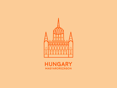 Hungary hungary icon minimal travel