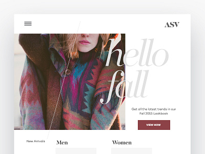 Hello Fall asv design layout lookbook shopping typography web