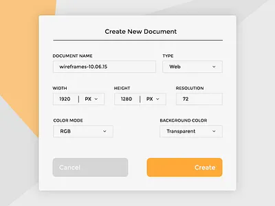 UI Element Challenge -- Day 076 Create New Document create new daily challenge document modal new ui ui design