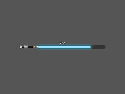 Progress Bar Lightsaber design illustration lightsaber star wars ui vector