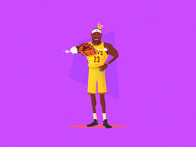 The King basketball character illustration king lebron james nba nike