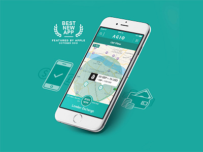 Agio - Map Screen currency finance fx ios iphone map ui