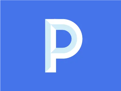 Letter P font letter letterlogo negativespace