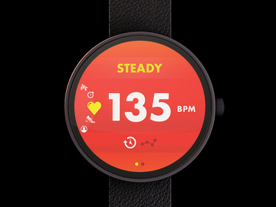 Day 030 - Heart Pulse App application bpm design heart mobile pulse smart watch ui