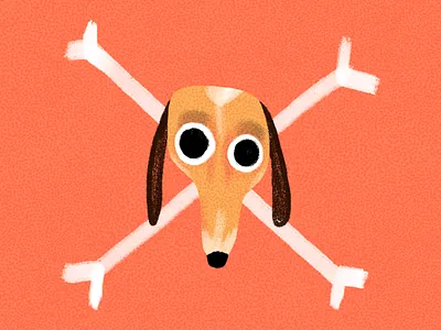 Dog N Bones artwork bones design dog drawing icon illustration logo photoshop