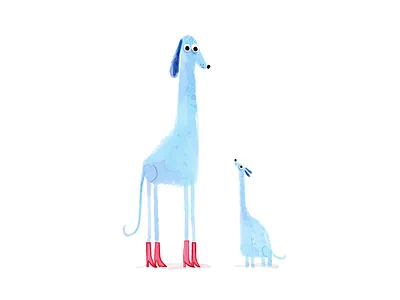 Heel Envy artwork blue design dogs drawing envy fashion heels illustration photoshop short tall