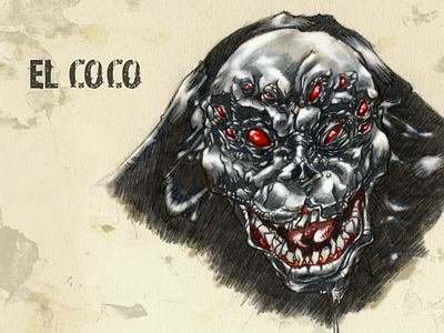 #31DaysofMonsters DAY 7: Coco 31daysofhalloween 31daysofmonsters boogieman coco halloween horror horrormacabre illustration monster scary scarymonster