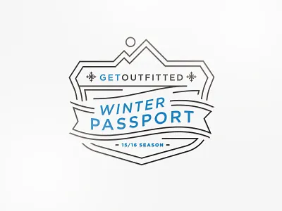 Winter Badge badge gear mark outdoors passport ski snow snowboard snowflake winter