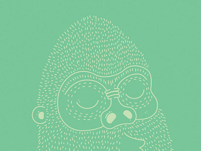 A beast within the pines bigfoot coffee espresso flat funny green illustration line art sasquatch yeti