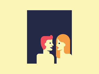 Couple characters flat illustration illustrator miguelcm people