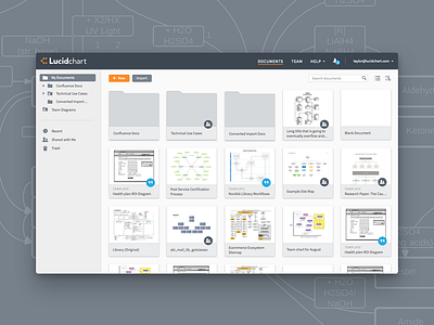 Lucidchart Documents Redesign app case study design directory files folders tree ux