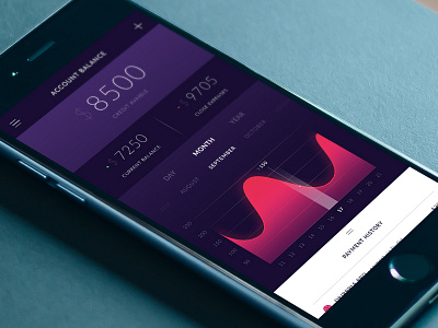 Account app clean dark interface ios iphone mobile mockup ui ux