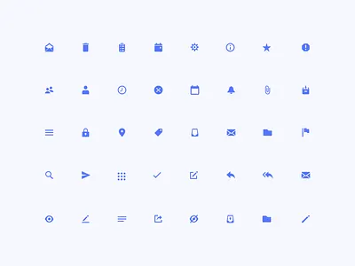 Boxer icons app email icons mail material ui