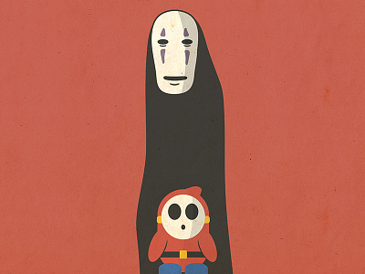 Shy Guy & No Face mario mashup no face shy guy spirited away studio ghibli super mario