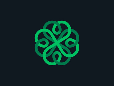 Knot brand green icon identity knot logo symbol twist