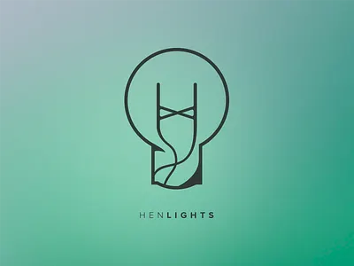 HENLIGHTS branding logo design minimal