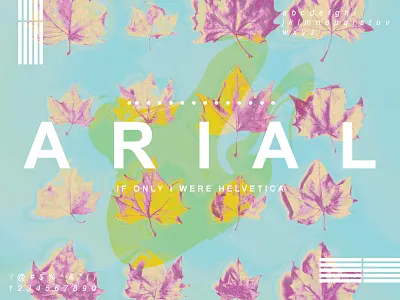 ARIAL arial autumn bright design fall leaves neon pattern typography