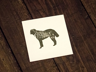 Return Address Stamp dog drawn envelope hand handdrawn label return rubber stamp