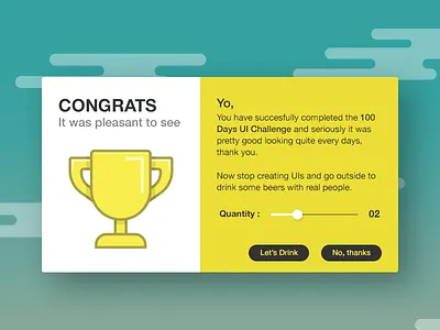 Congratulations design interface ios rebound ui user ux web