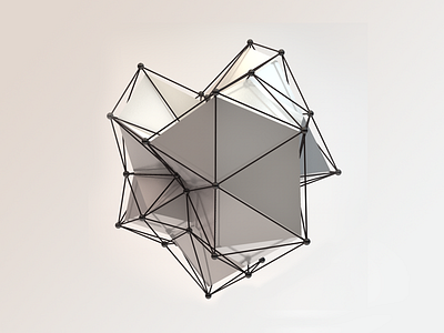 polygonamorous 3d abstract geometric polygon render shape