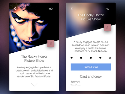 iTunes Remodel apple itunes movie rocky horror picture show ui