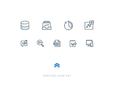 Sentieo Icons comment database equities excel export financial model icon set icons outline realtime responsive search