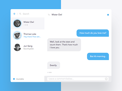 Chat App app appdesign chat flat interface minimal sketch3 socialmedia ui ux