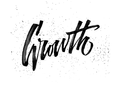 Growth calligraphy growth ink lettering ruling pen typography