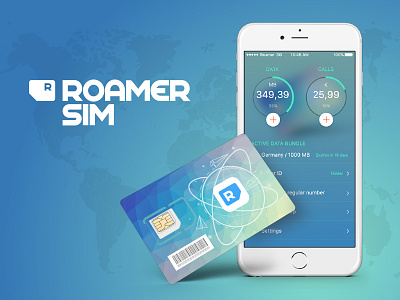 R Sim app chip gradient iphone logo sim simcard ui