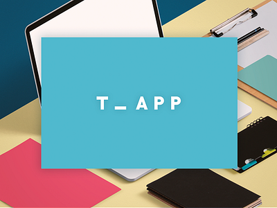 The App app color font logo minimal simple type typo web